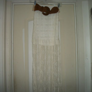 TRENDING  BOHO CHIC LACEY MAXI SH SLIP SUEDE BELT XS